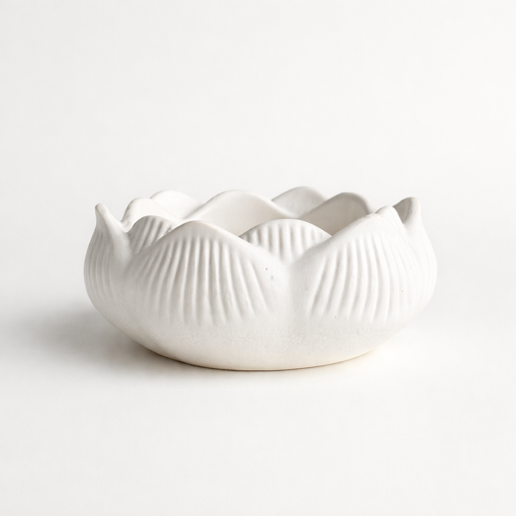 Ribbed Series – Tealight Holder – Lotus – Bud – Standard