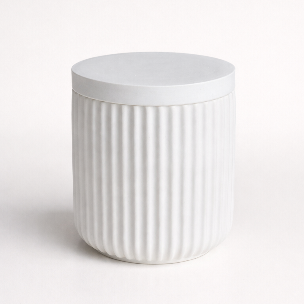 Ribbed Series – Storage Jar – Flat Lid – Tall