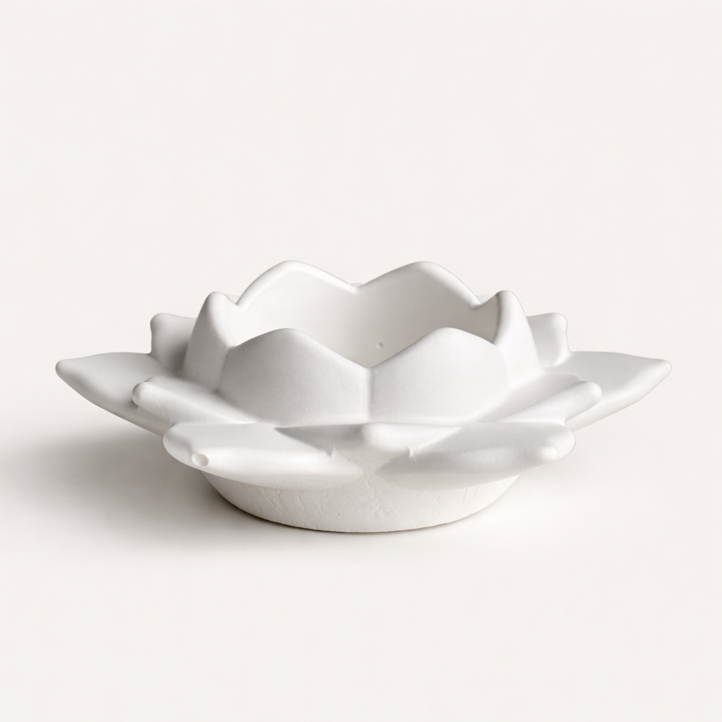 Ribbed Series – Tealight Holder – Lotus – Bloom – Standard