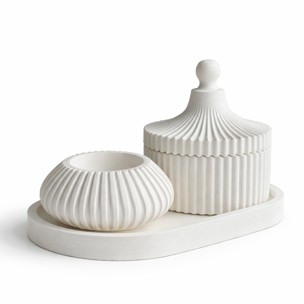 Ribbed Series – Decorative Set – Poise – 3-Piece
