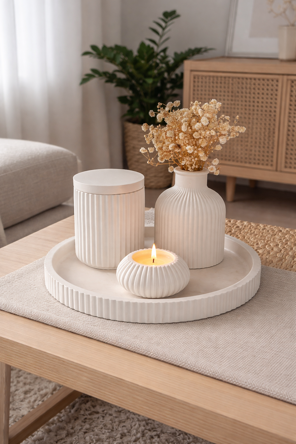 Ribbed Series – Decorative Set – Aura – 4-Piece