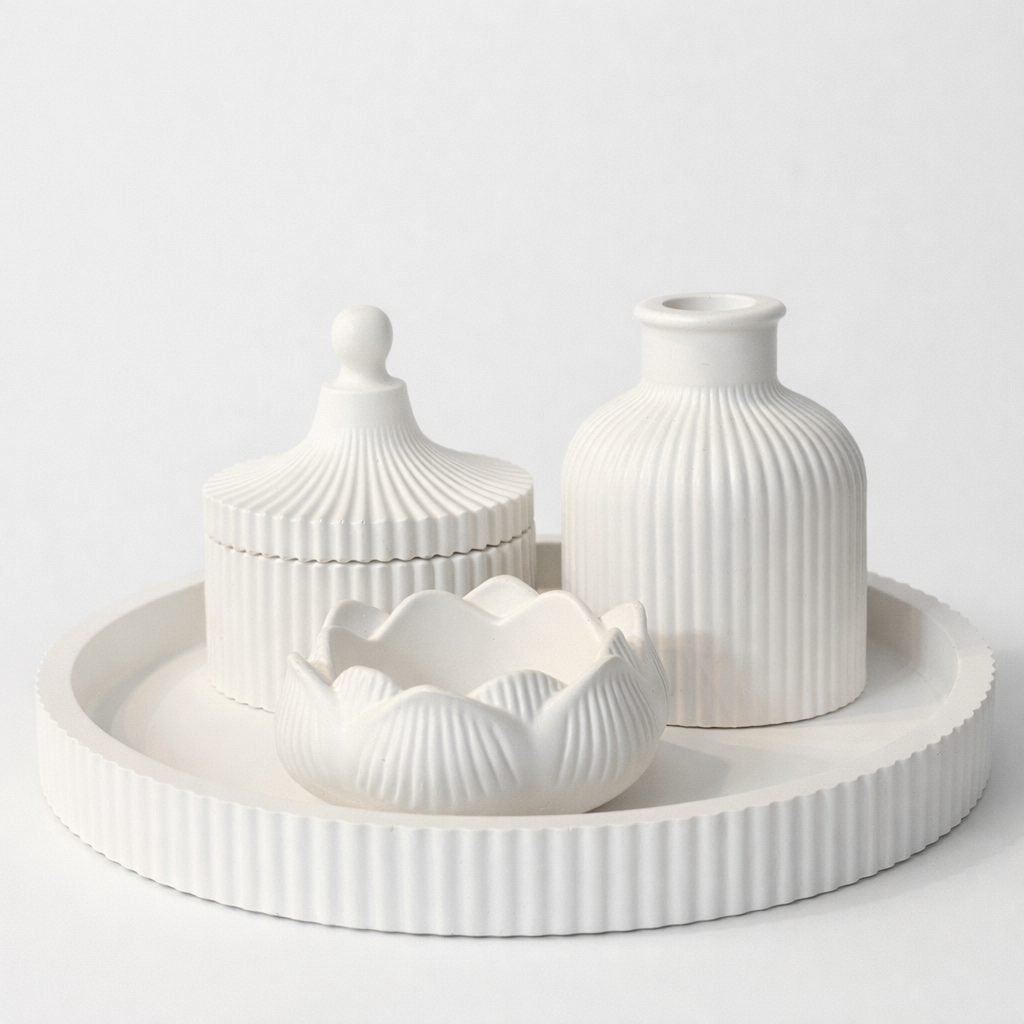 Ribbed Series – Decorative Set – Luma – 4-Piece