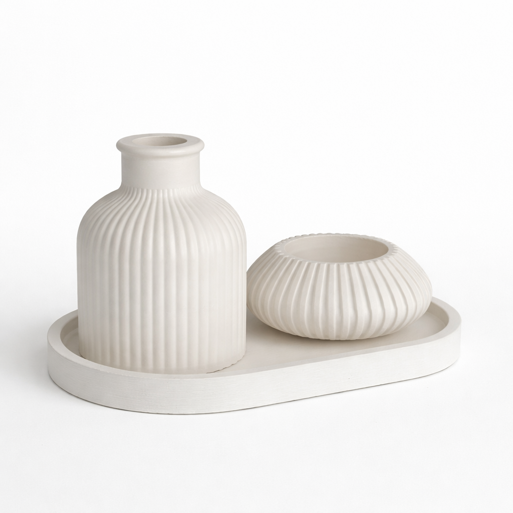 Ribbed Series – Decorative Set – Calm – 3-Piece