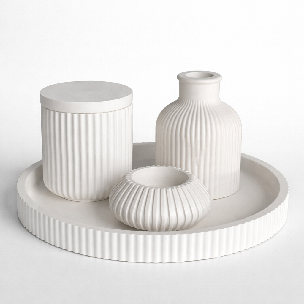 Ribbed Series – Decorative Set – Aura – 4-Piece