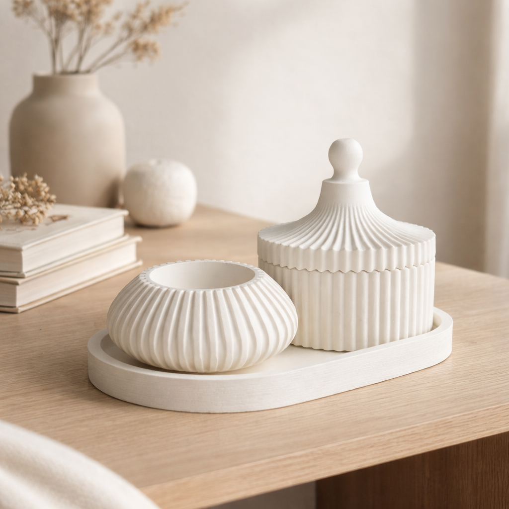 Ribbed Series – Decorative Set – Poise – 3-Piece