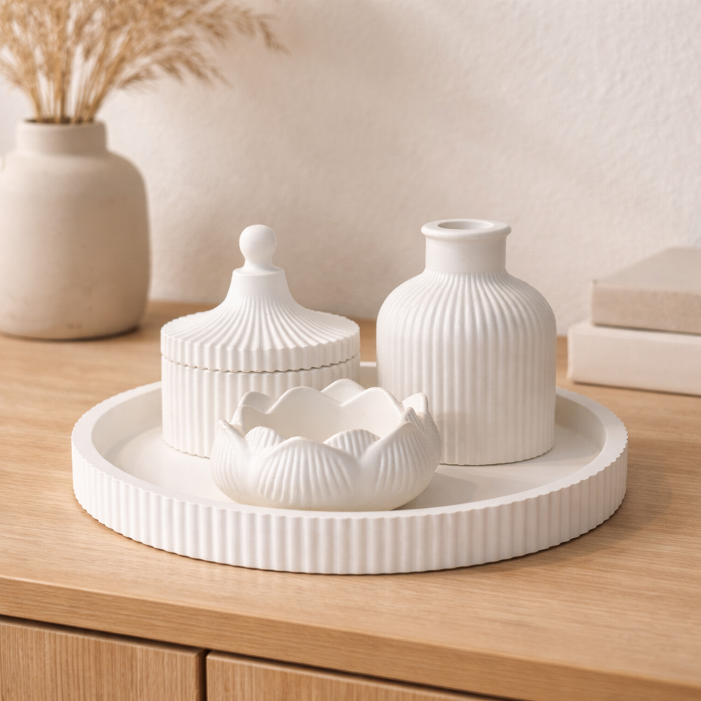 Ribbed Series – Decorative Set – Luma – 4-Piece