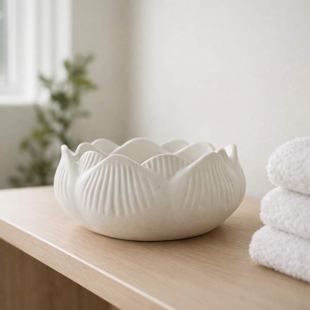 Ribbed Series – Tealight Holder – Lotus – Bud – Standard