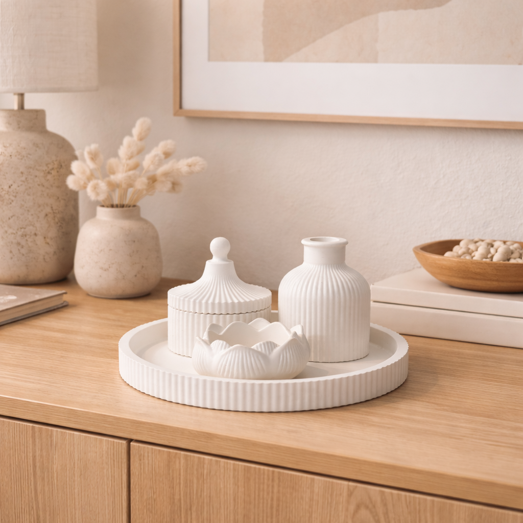 Ribbed Series – Decorative Set – Luma – 4-Piece
