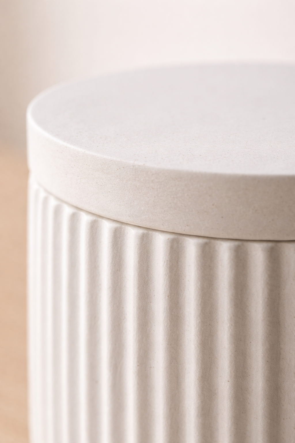 Ribbed Series – Storage Jar – Flat Lid – Tall