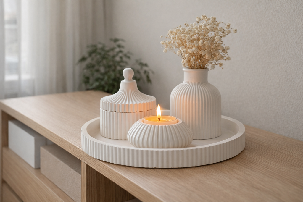 Ribbed Series – Decorative Set – Aura Sculpt – 4-Piece