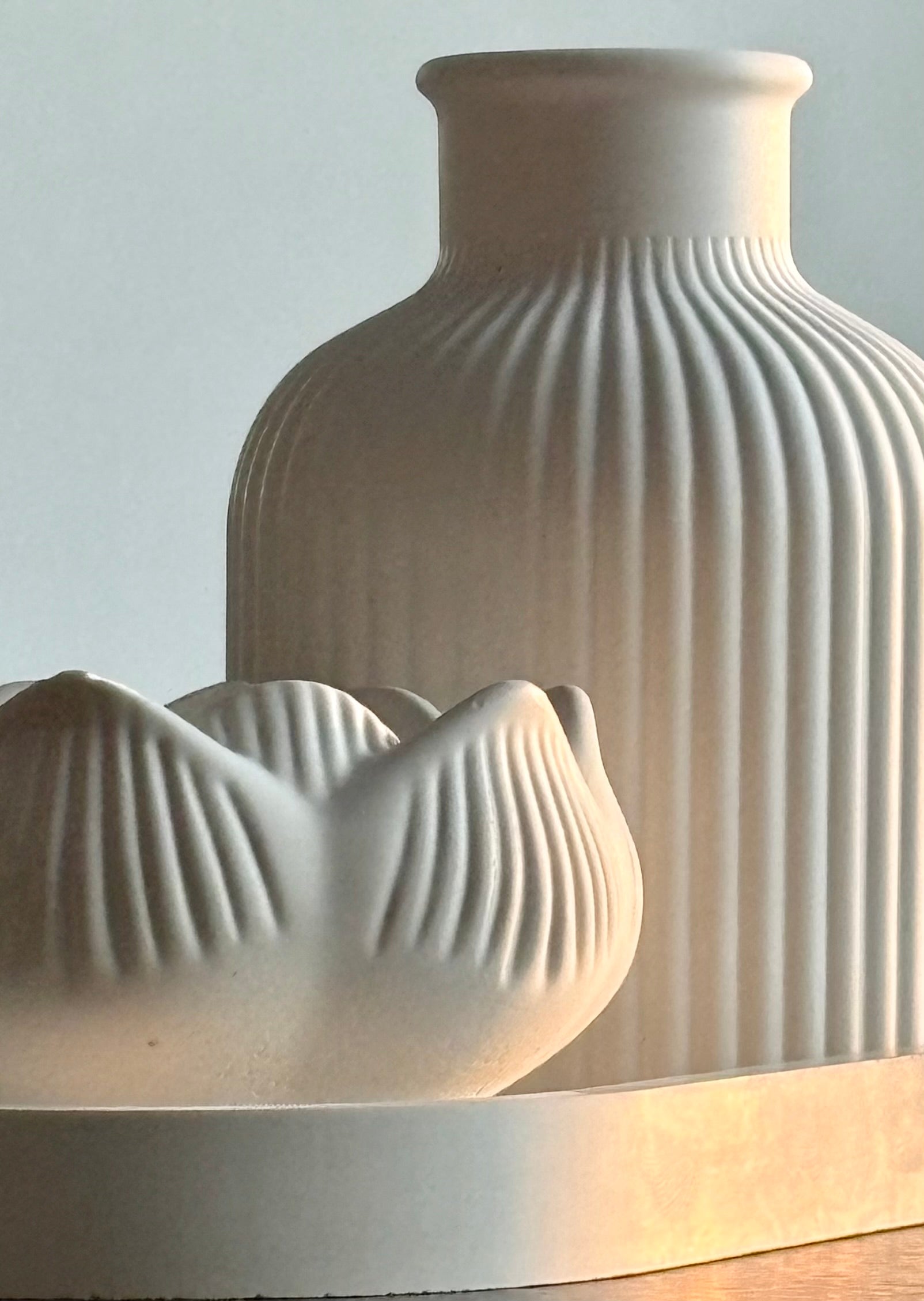 Ribbed Series – Decorative Set – Light – 3-Piece