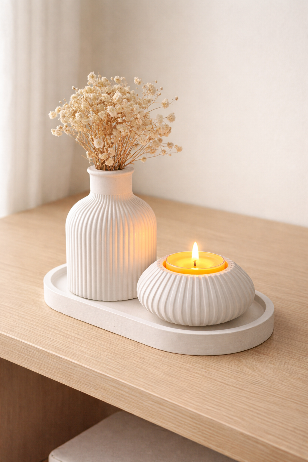 Ribbed Series – Decorative Set – Calm – 3-Piece