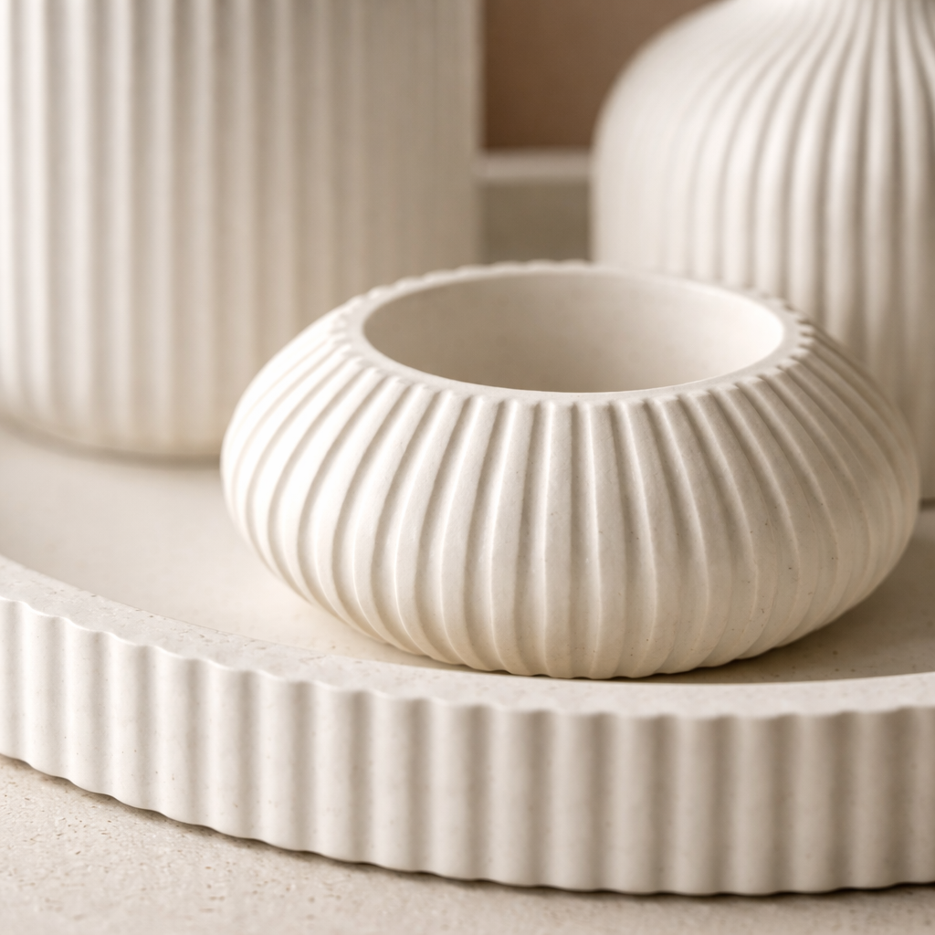 Ribbed Series – Decorative Set – Aura – 4-Piece