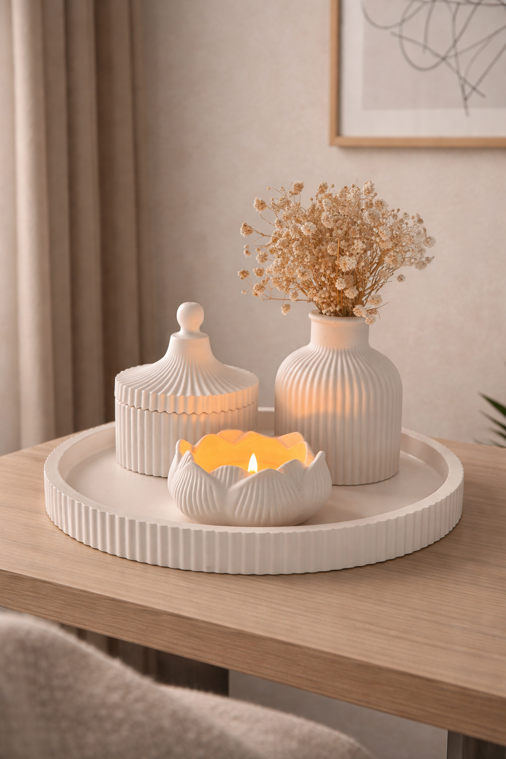 Ribbed Series – Decorative Set – Luma – 4-Piece