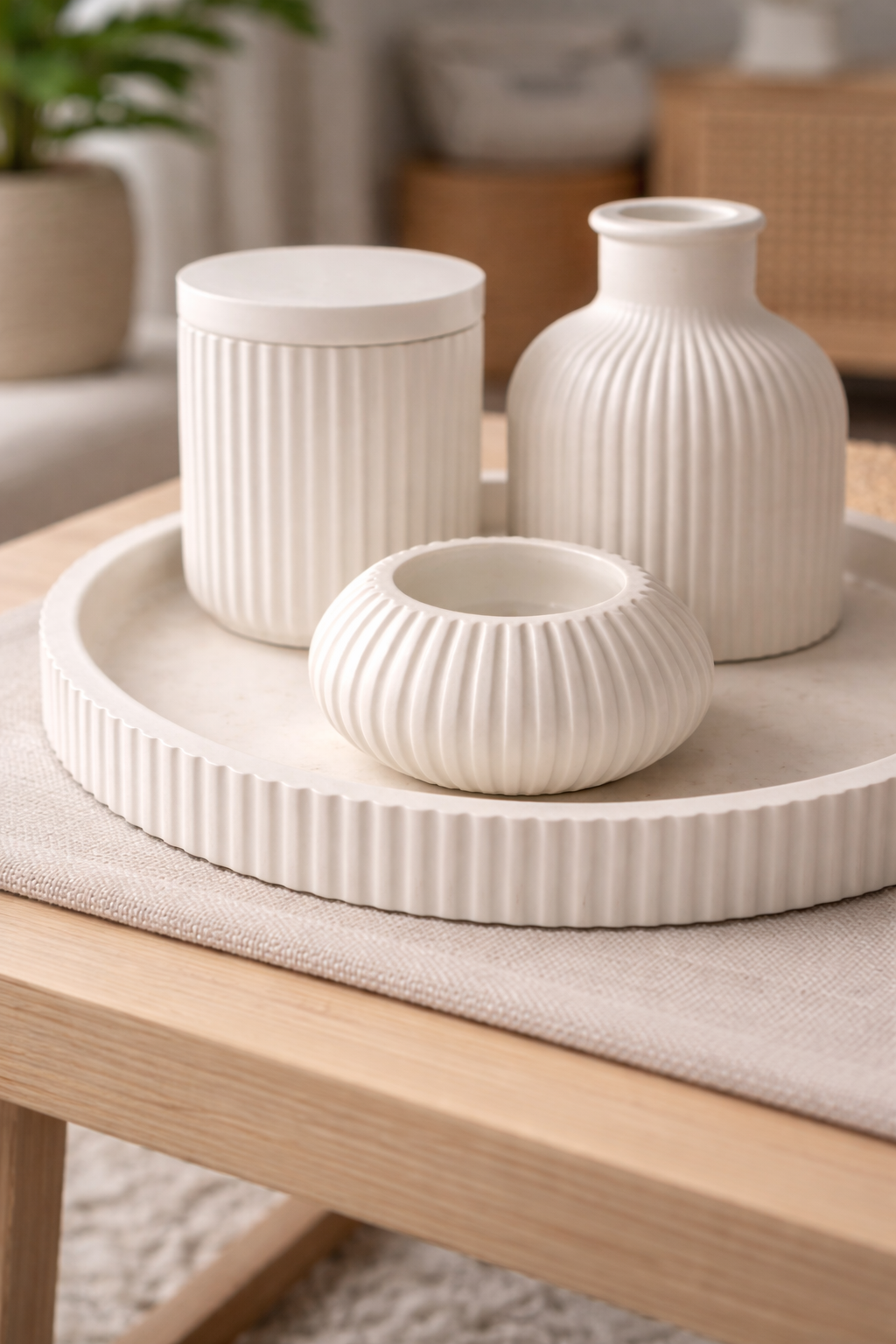 Ribbed Series – Decorative Set – Aura – 4-Piece