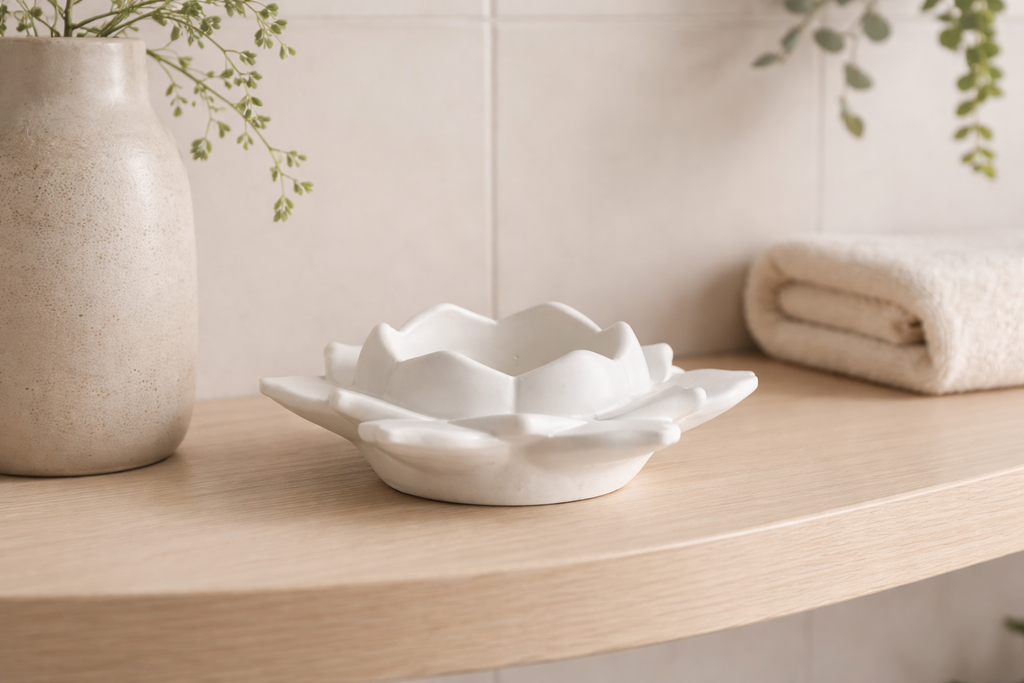 Ribbed Series – Tealight Holder – Lotus – Bloom – Standard