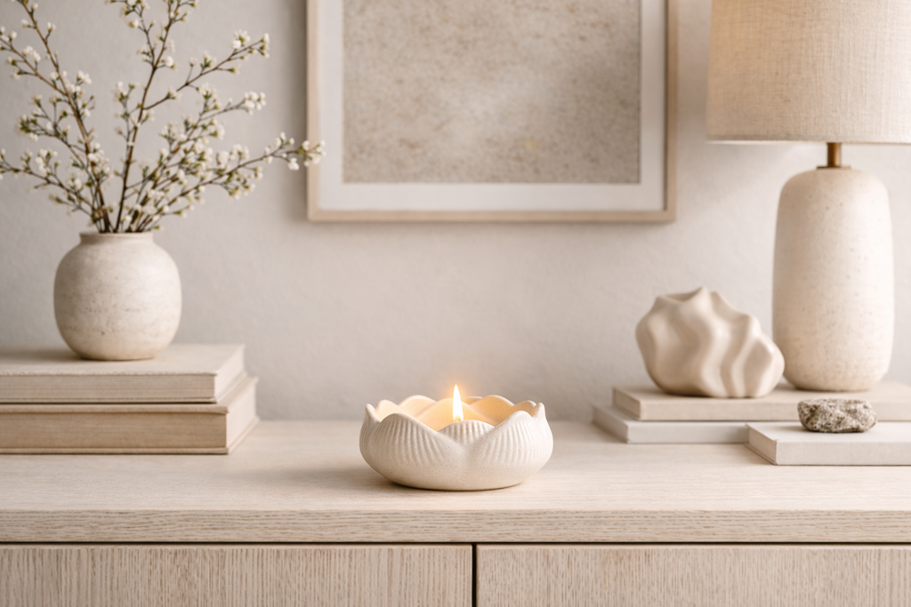 Ribbed Series – Tealight Holder – Lotus – Bud – Standard