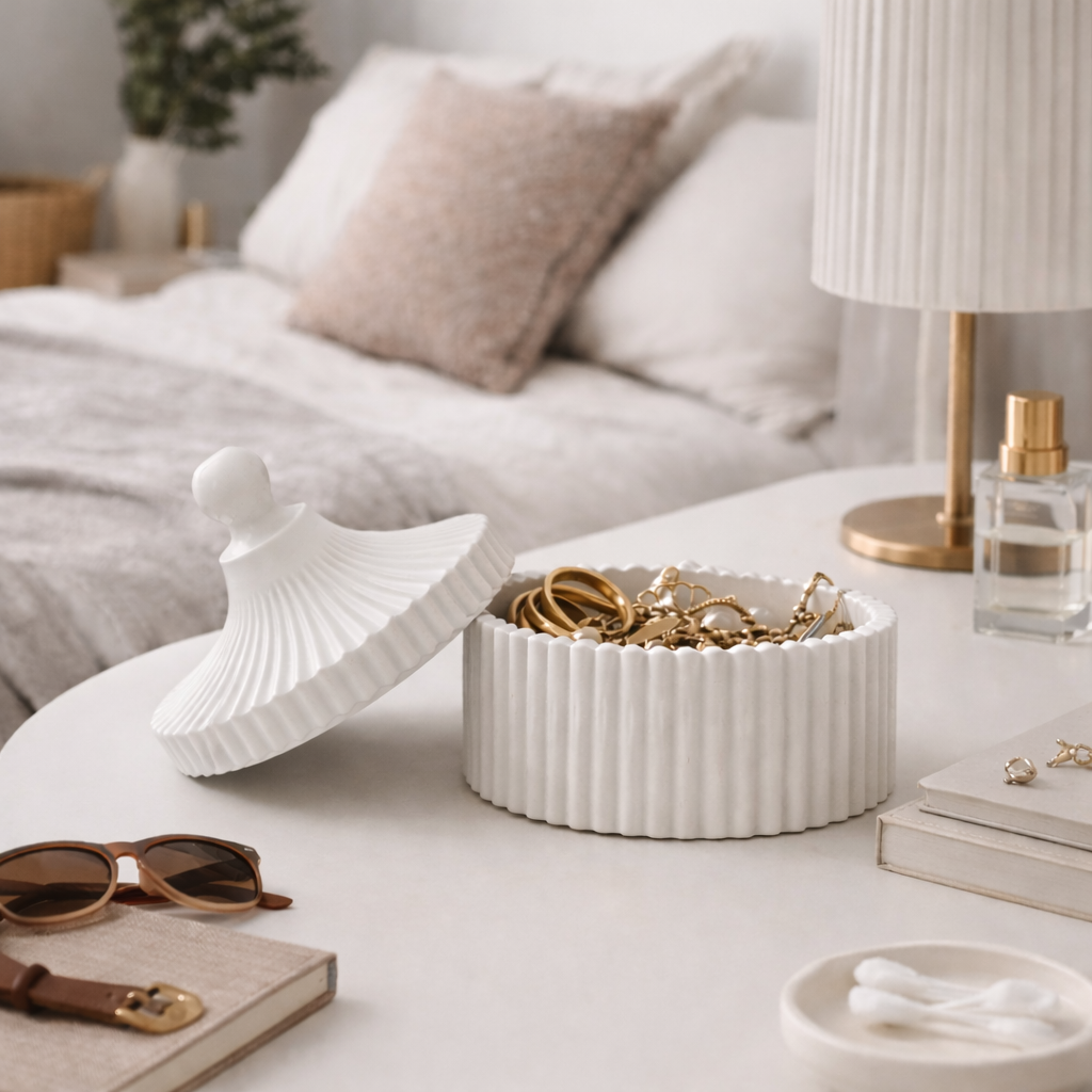 Ribbed Series – Storage Jar – Sculpted Lid – Standard