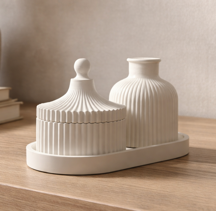 Ribbed Series – Decorative Set – Balance – 3-Piece