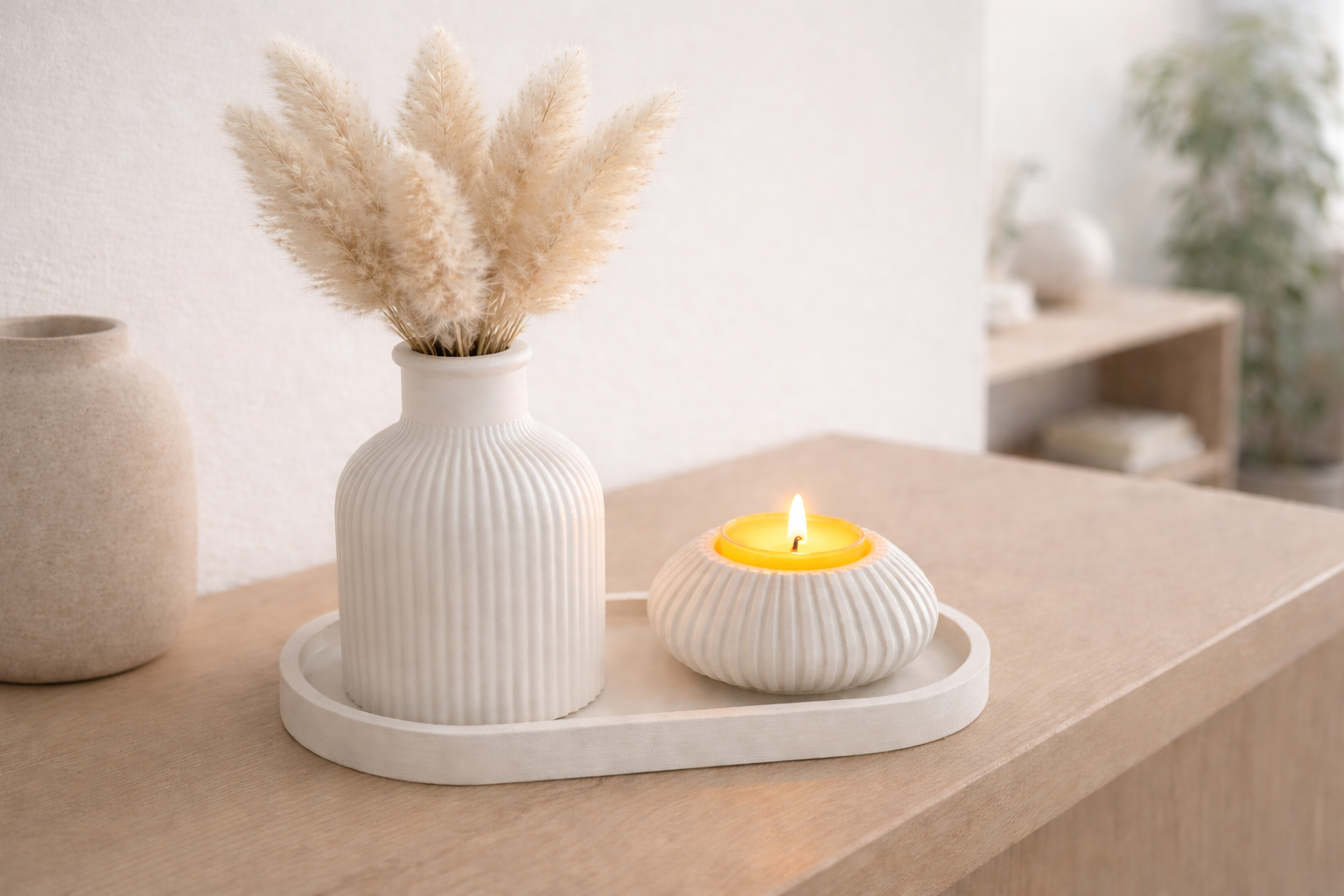 Ribbed Series – Decorative Set – Calm – 3-Piece