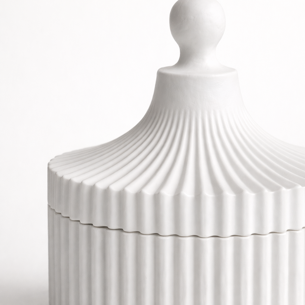 Ribbed Series – Storage Jar – Sculpted Lid – Standard