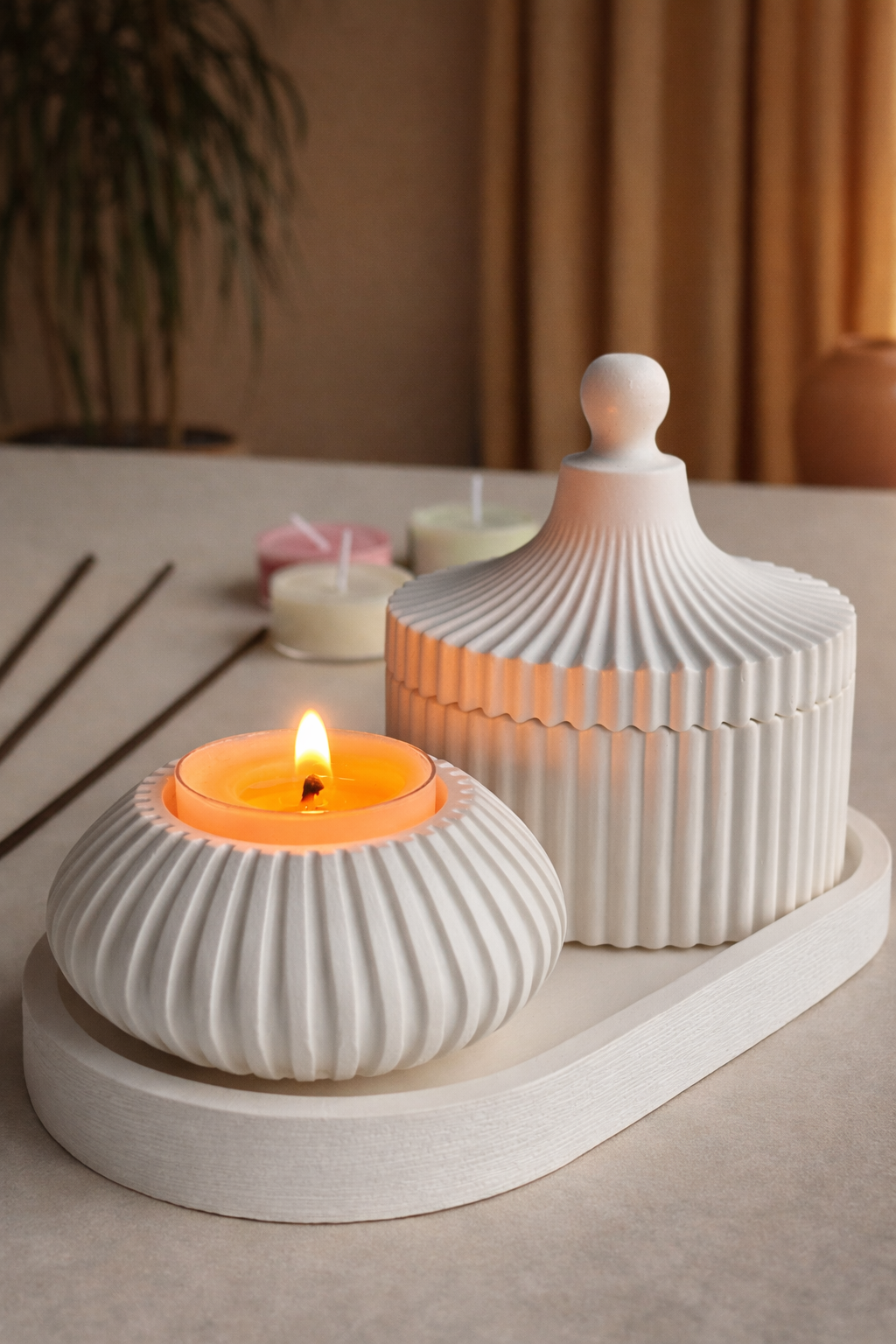 Ribbed Series – Decorative Set – Poise – 3-Piece