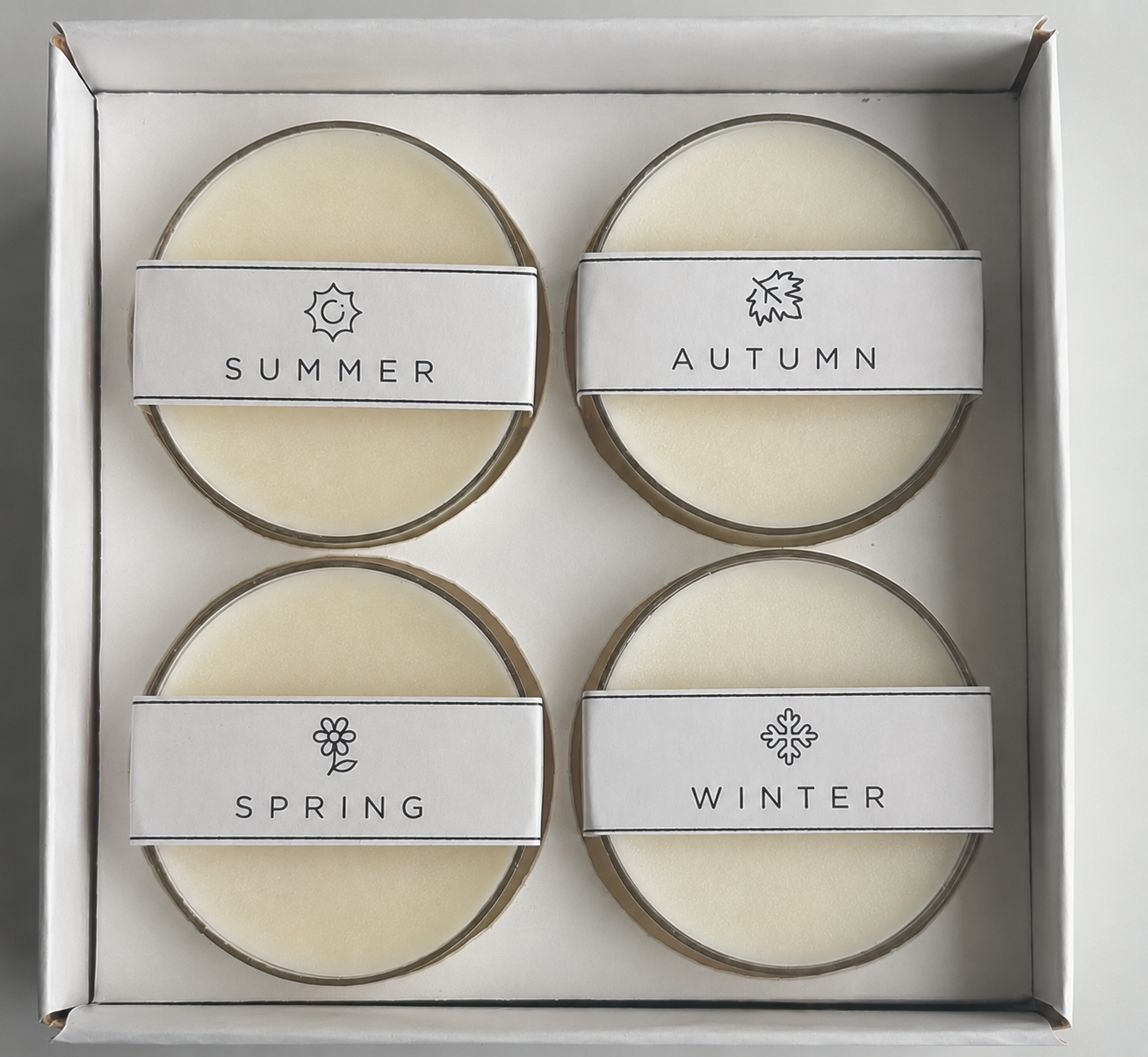 Seasonal Soy Tealight Set | 4 Handmade Seasonal Candles